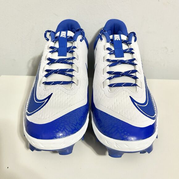 Nike Alpha Huarache Elite 4 Low MCS “White Blue” Mens Size 11.5 Baseball Cleats - Picture 3 of 8